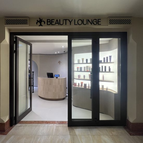 This stylish and chic beauty salon has just recently opened its doors inside Souk Al Bahar. Our team created some beautiful curved walls and custom display shelving throughout. Lighting is soft and complementary to the neutral tones of the walls and floors. Take your time going through these photos.