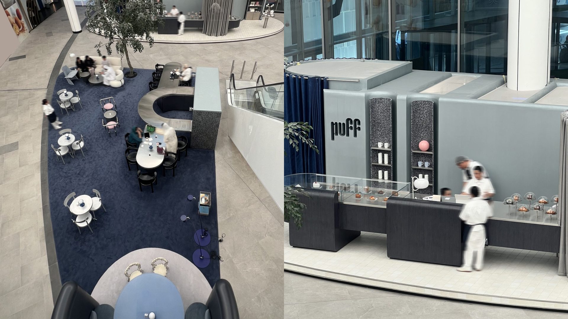 Sadeco proudly delivered this chic, open-plan café at Abu Dhabi Marina Mall @thepuffconcept transformed from a blank space into a stylish destination. From the kiosk build to the surrounding alcoves and serving areas, every detail was crafted for a unique sweet-treat experience.